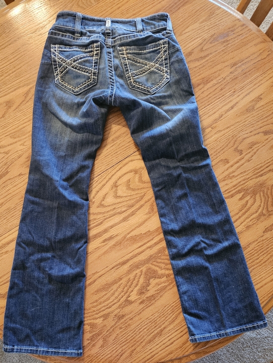 Ariat Denim - Ariat Women's Indigo Bootcut Jeans with Contrasting Pocket Stitching Size 28S
